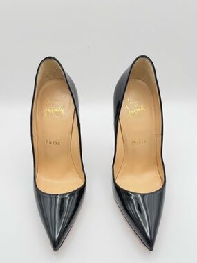 Christian Louboutin So Kate 120 Black Patent Leather Pumps EU 36 US 6 Red Sole